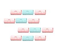 MAJORMENCH 12pcs Abs Storage Clips for Cable and Food Bag Sealing with Compact Design and No Quilt Damage, Assorted Colour Clamps for Household Use and Organising Color