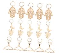 MAJORMENCH 15pcs African Dreadlock Hair Rings Braid Accessories Hair Jewelry Set with Dolphin Tail Butterfly Leopard Charms for Women Braids and Dreadlocks