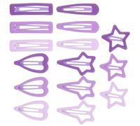 MAJORMENCH 15pcs Metal Hair Clips for Girls Star Hair Clip for Thin Snap Closure for Little Girls Party School