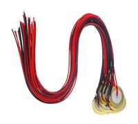 MAJORMENCH 15pcs Piezo Pickup Microphone Trigger Buzzer Guitar Accessory Brass 27mm Disc with 33cm Wire Enhanced Sound Easy to Install for Acoustic Guitar and Drums Musicians