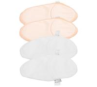 MAJORMENCH 2 Pairs Breathable Underarm Sweat Pads with Comfortable Shoulder Straps Quick Absorbing Sweat Shield for Men and Women White Milk Silk Skin Tone