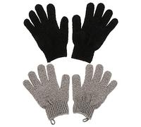 MAJORMENCH 2 Pairs Exfoliating Gloves Shower Gloves Lightweight Polyester Deep Body Cleaning for Men Women Daily Deep Body Cleaning