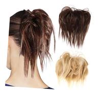MAJORMENCH 2 Pcs Realistic Fluffy Messy Bun Hair Pieces for Women Premium High-temperature Fiber Volumizing Scrunchies for Ponytails and Buns Secure Fit for Daily Wedding Party Accessories