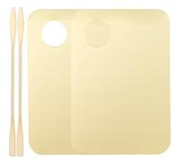 MAJORMENCH 2 Sets 4pcs Acrylic Makeup Mixing Palette with Foundation Spatula Cosmetic Blending Tray for Nail Art and Professional Makeup Application