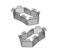 MAJORMENCH 2 Sets Abs Plastic Building Blocks Fence for DIY War Scene Small Modular Guardrail for and Collector Dioramas Safety Barrier for Miniature Defense