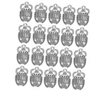MAJORMENCH 20 Pcs Vintage Sacred Beetle Charms for DIY Jewelry Making Amulet Pendant Connectors for Necklaces Bracelets Silver Beetle Jewelry Crafting Accessories
