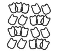 MAJORMENCH 20pcs Black Cat Carabiner Keychains Zinc Alloy Spring Snap Clips for DIY Crafting Handbag Pendants Keyring Attachments Portable Key Holder for Keys Bags