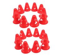 MAJORMENCH 20Pcs Bright Soccer Cones High Agility Training Markers for Football Basketball Skating Drills Windproof Small Sports Field Boundaries
