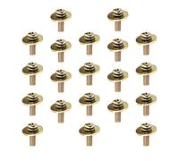 MAJORMENCH 20pcs Golden Metal Drum Screws Suitable for Drum Renovations Easy to Fasten Replacement Snare Mounting Hardware