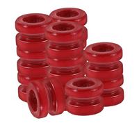 MAJORMENCH 20pcs Red Metal Ball End Beads for Electric Bass Acoustic Guitar Strings Folk Guitar String Accessories Beaded Tail for Anchors and Tailpiece