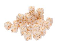 MAJORMENCH 24Pcs Acrylic Plus Minus Dice Counters for Learning and Board Games Pearl White Mathematical Tokens for Educational Activities and Card Game Accessories