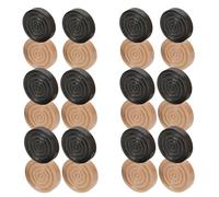 MAJORMENCH 24pcs Wooden Chess and Checkers Pieces Ergonomic round Threaded Design for Comfortable Grip Solid Wood Game Tokens Elegant Board Game Accessories for Backgammon and Tabletop Play