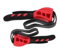 MAJORMENCH 2pcs Adjustable Rubber Strap Wrench Bottle Opener Flexible Strap, Works in Confined Areas, for Auto Repair and Kitchen Use