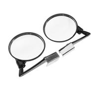 MAJORMENCH 2pcs Black Convex Blind Spot Mirrors for Front Wheels, Universal Self-adhesive Rear View Auxiliary Mirrors, Wide Angle Car Parking and Driving Test Accessories