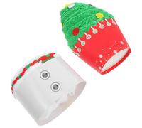 MAJORMENCH 2pcs Christmas Cotton Washcloths, Soft Absorbent Face Cloths with Festive Snowman and Christmas Tree Designs, Party and Table Decoration