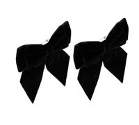 MAJORMENCH 2pcs Classic Black Bow Ties Made of Soft Cloth with Unique Bow Design, Can Be Worn as Brooch Or Necktie, Pre-tied for Easy Use, for Weddings and Formal Events