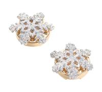 MAJORMENCH 2pcs Cufflinks Shirt Studs Flower Sleeve Button Covers Elegant Alloy Rhinestone Detachable Smooth Finish for Men and Women Casual Outfits Winter Celebrations Snowflake