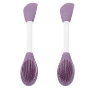 MAJORMENCH 2pcs Double Ended Makeup Brush Silicone Mask Applicator Double Head Design Multi-functional Use Free Hands to Get Mask Or Cream Professional Beauty Salon Use Travel