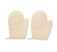 MAJORMENCH 2pcs Double-sided Loofah Exfoliating Bath Gloves with Silk Gourd Material, Deep Cleansing Shower Towels for Body Scrubbing and Dead Skin Removal, Suitable for Bathing and Spa Use