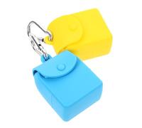 MAJORMENCH 2pcs Durable Silicone Coin Purses with Hanging Hook Versatile Key Storage Bags and Earphone Cases Soft Easy Clean Organizer Pouches for Items