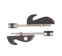 MAJORMENCH 2pcs Erhu Bow Replacement Set with Ebony and Abalone Inlay Iron Screw Tip Musical Instrument Parts for Chinese Erhu Accessories and Repairs
