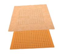 MAJORMENCH 2pcs Foldable Go Game Board Portable Double Sided PU Leather Chessboards Lightweight Convenient Travel Accessory for Strategy Board Games Random Color