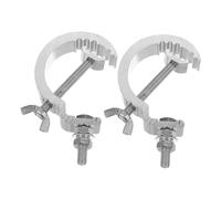 MAJORMENCH 2pcs Heavy Duty Metal Stage Light Hooks 17mm Thickened White Truss Clamps Injury-Proof Design for Wedding Concerts and Live Performance Lighting Accessories