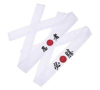 MAJORMENCH 2pcs Japanese Style Decorative Headbands for Karate Chef and Sports Breathable Accessory for Yoga Running and Cycling Unique for