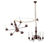 MAJORMENCH 2pcs Miniature Ceiling Light Model Warm White Luminous Hanging Lamp for Sand Table Decoration Mini DIY Micro Landscape Lamp for Dollhouse Scene