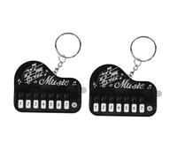 MAJORMENCH 2pcs Portable Piano Keyboard Keychains with Comfortable Hand Feel, Plastic Material, Novelty and Multipurpose Key Rings for Backpacks and Daily Use