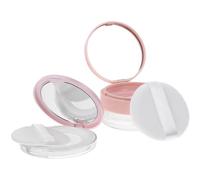 MAJORMENCH 2pcs Portable Travel Powder Container with Mirror and Puff Mini Empty Cushion Compact Case Set 20g Flip-top Powder Box for Face Makeup