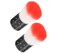 MAJORMENCH 2pcs Powder Brush Nail Brush Asb Material Light Weight Widely Applied for Nail Art Easy to Apply Women Ladies Home Use Random Color