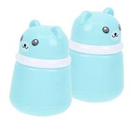 MAJORMENCH 2Pcs Powder Puff Bottle Cute Bear Design Empty Talcum Powder Containers for Travel Easy Dispensing Powder Puff Case for Home the Go Use