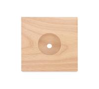 MAJORMENCH 2pcs Solid Wood Lamp Base Square 12cm Wood Base for Lamp DIY Night Light Stand Replacement