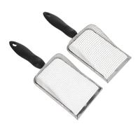 MAJORMENCH 2pcs Stainless Steel Cat Litter Scoops with Mesh Sifting Scoop and Long Handle, Heavy Duty Non-stick Pooper Lifter for Efficient Sifting of Pet Waste in Litter Boxes and Multi-pet