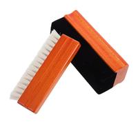 MAJORMENCH 2pcs Vinyl Record Cleaner Brush Set with Wood Handle, Anti-static Feature for Vinyl Records and Phonographs, Versatile Compatibility, for Collectors and Music Lovers