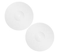 MAJORMENCH 2pcs White Acrylic Turntable Slipmat for Vinyl Record Player Noise Reduction and Vibration Control Suitable for Dj and Home Use