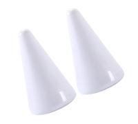 MAJORMENCH 2pcs White Ceramic Cone Ring Holder Tower, Minimalist Porcelain Jewelry Stand Organizer for Rings, Suitable for Home and Retail Display