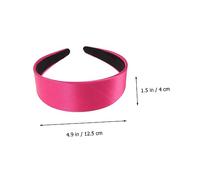 MAJORMENCH 2Pcs Wide Edge Satin Headband Creative Headdress for Women and Elegant Rosy Hair Hoops Accessory for Parties and Celebrations