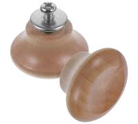 MAJORMENCH 2pcs Wood Pot Handles Replacement with Classic Shape and Widened Base, Strong and Comfortable Kitchen Pan Lid Knobs for Pot Cover Knob Replacement in Cooking