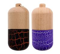 MAJORMENCH 2pcs Wooden Kendama for - Hand-eye Coordination Educational Throw and Catch Skill - Creative Crack Pattern Design, Suitable for ’ Sensory Play and Outdoor Fun Random Color