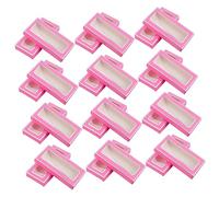 MAJORMENCH 30Pcs Eyelash Organizer Empty Lash Storage Box Compact Sealed Eyelash Holder for Daily Use for Wallet Cosmetic Bag Fluorescent