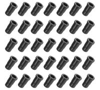 MAJORMENCH 35pcs Black Abs Stem Caster Socket Sleeve Insert, Wear Resistant Furniture Socket Replacement for Wooden Furniture, Small Caster Stem Sleeve Suitable for Chair Leg Mounting