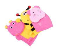 MAJORMENCH 3pcs Bath Gloves Body Scrubbers Set Cute Elephant, Bee, Hippo Designs, Dual-use Shower Mitts for Gentle Bathing and Exfoliation
