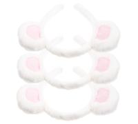 MAJORMENCH 3pcs Cute Bear Ear Headbands for Women Plush Cartoon Hair Accessories for Face Washing Makeup Party Cosplay Headdress Soft Comfortable Durable Design