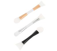 MAJORMENCH 3pcs Dual-end Soft Bristle Silicone Facial Mask Brushes Mud Mask Applicators Stirring Tools for Skincare Mixing Sticks with Assorted Colors for Beauty Care Random Color