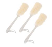 MAJORMENCH 3pcs Long Handle Body Brush Set for Bathing and Exfoliating, Pe Material Back Scrubber and Skin Cleaning Massage Brush, Practical Bath Accessories for Shower and Wet Or Dry Use