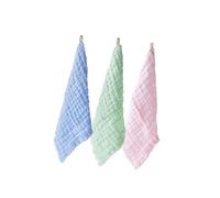 MAJORMENCH 3pcs Small Towel Kerchief Hand Towel Cotton Yarn Water Absorption Fashion Style Simple Pattern for Outfit