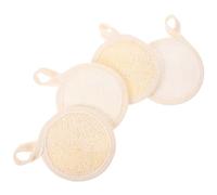 MAJORMENCH 4 Pcs Exfoliating Face Scrubber Pads for Women Deep Cleaning Facial Cleansing with Cotton Linen and Point Linen Material Suitable for Daily Skincare Routine