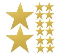 MAJORMENCH 48pcs Hand Cut Paper Star Decorations Decors Stars Decorations Size Bulletin Paper Cutout Party Golden